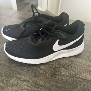 Nike Kids Black Mesh Sneakers with White Accents